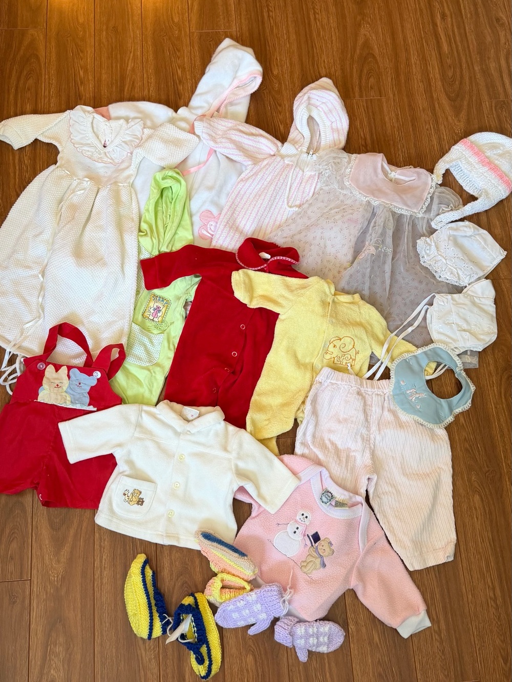 Assorted Vintage 0-3m Baby Girl Clothing Bundle